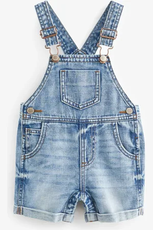 Next 100% katoenen denim tuinbroek (3 mnd