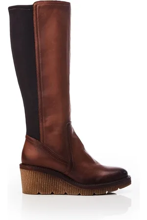 Moda In Pelle Harpette Crepe Wedge Long Side Zip BootsEU 41 (UK 8)