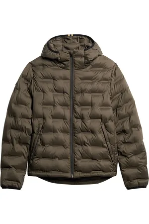 Superdry 100% katoenen gestikt pufferjack met capuchonM