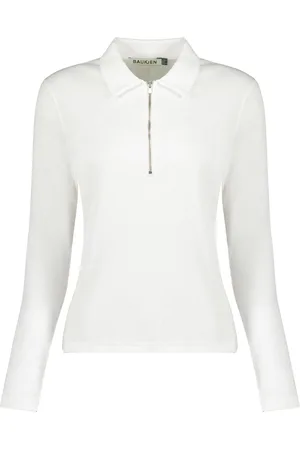 Baukjen Zip Collar Antique 100% Cotton Cream Top38