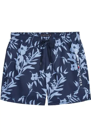 Tommy Hilfiger Medium Length Print Drawstring Swim Shortslarge