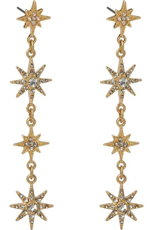Bibi Bijoux Silver Tone Starstruck Long Drop Earringseen