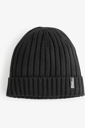 Jack Wolfskin Rib Knit Black Winter BeanieEén