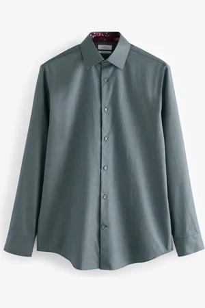 Next Signature Textured 100% Egyptian Cotton Trimmed Shirt17in