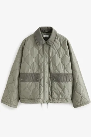 Next Gewatteerd jack met corduroy kraag44