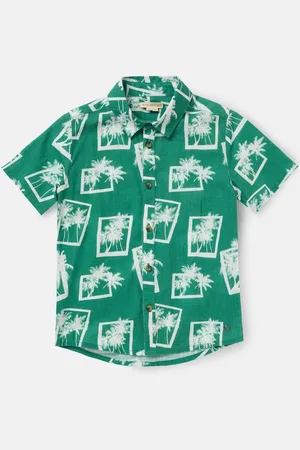Angel & Rocket Jamie Palm Print Resort 100% Cotton Shirt104110cm