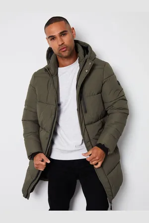 Threadbare Showerproof Hooded Waterproof Longline Puffer CoatM