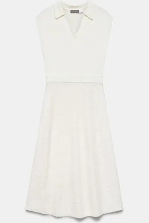 mint&berry Midi-jurk met textuurmedium