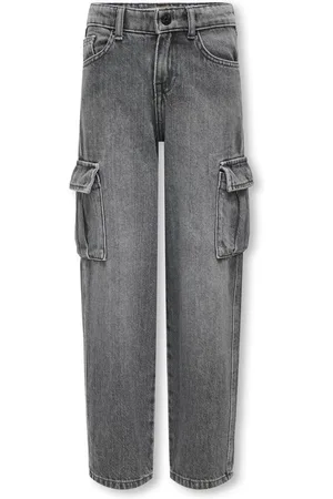 ONLY Grey Wide Leg Cargo Jeans with Adjustable Waist12 Jaar (152cm)