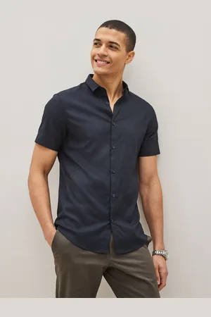Armani Exchange Stretchoverhemd met korte mouwenL Reg