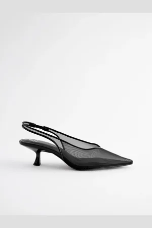 Next Forever Comfort Mesh Sling Back Kitten HeelsEU 37 (UK 4)