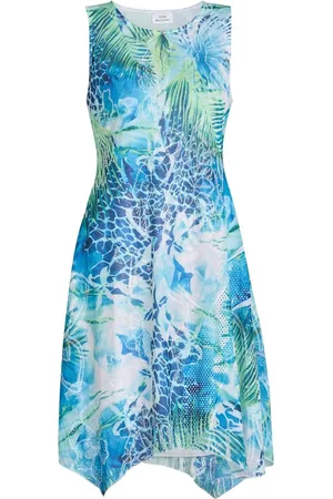 Gina Bacconi Blue Eliana Floral Print Dresssmall