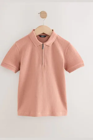 Next Poloshirt met korte mouwen, korte rits en textuur (3