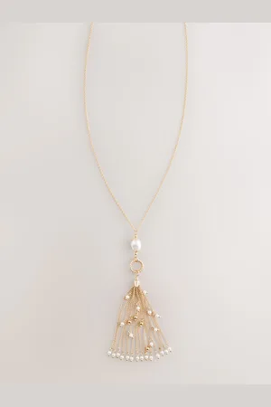 Next Pearl Tassel Long NecklaceEén