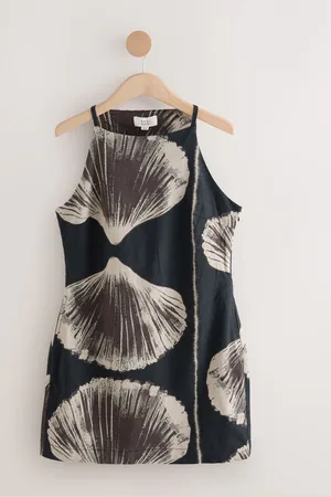 Next Mini mouwloze racerjurk van een linnenmix met stretchEU 34 Petite (UK 6 P)