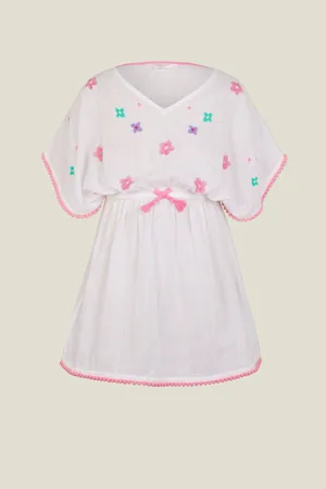 Accessorize Kaftan met bloemenborduursel van 100% katoen3