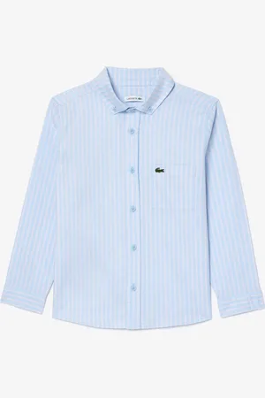 Lacoste Contrast Stripe Oxford Cotton Shirt152158cm