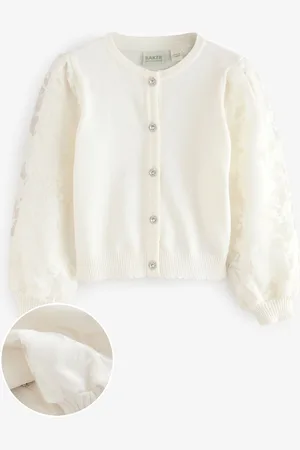 Ted Baker Floral Mesh Sleeve Knitted Cardigan8692cm