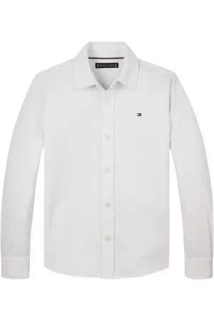 Tommy Hilfiger Regular Fit Micro Waffle Shirt14 Jaar (164cm)