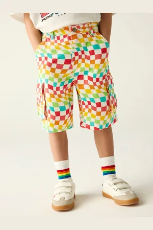 Little Bird Rainbow Checkerboard Twill 100% Cotton Shorts116122cm