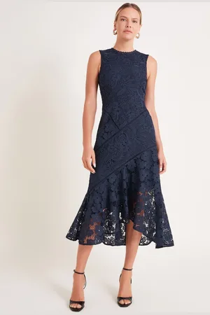 Monsoon Gianna mouwloze kanten midi-jurk40
