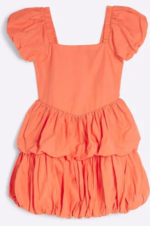 River Island Girls Coral Puff Ball Dress134140cm