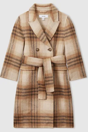 Reiss Maeve Checked Wool Blend Blindseam Coat9