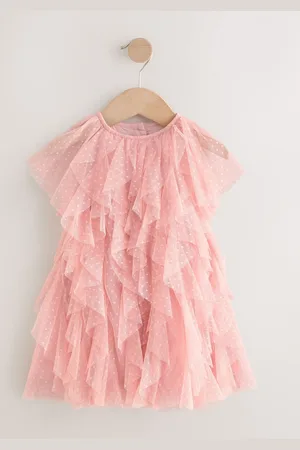 Next Mouwloze mesh feestelijke jurk (3mnd-7jaar)104110cm