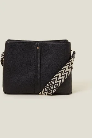 Accessorize Faux Leather Webbing Strap Cross-Body BagEén