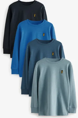 Next Long Sleeve Cosy 100% Cotton T-Shirts 4 Pack (3-16yrs)12 Jaar (152cm)