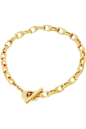 Coach Gold Tone Signature Link Braceleteen
