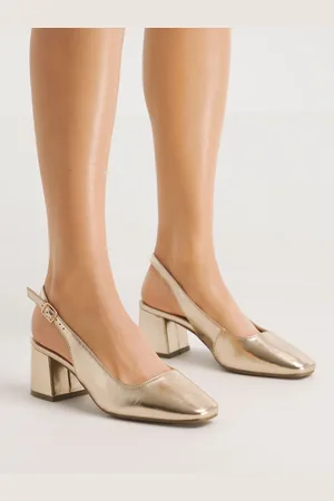 Simply Be Wide Fit Flexi Sole Kitten Heel Slingback Block Heel ShoesEU 40 (UK 7)