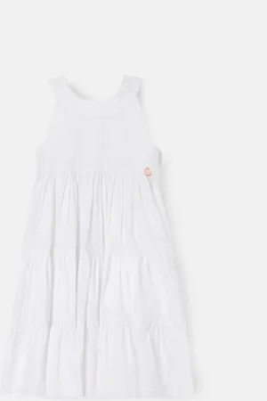 Angel & Rocket Demi Tiered Bow Back 100% Cotton Dress140146cm