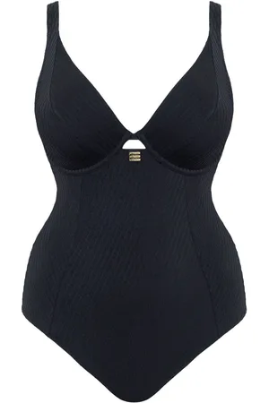 Curvy Kate Jet Set Multiway Plunge Black Swimsuit36 D