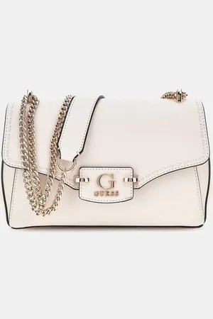 Guess Nastra Convertible Cross-Body White Flap Bageen