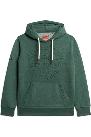 Superdry Hoodie met reliëflogo en grafische printL