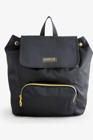 Barbour 100% Cotton Qualify Black BackpackEén