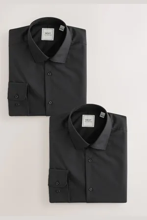 Next Easy Care Long Sleeve Single Cuff Shirts 2 Pack43 cm R (UK 17 R)