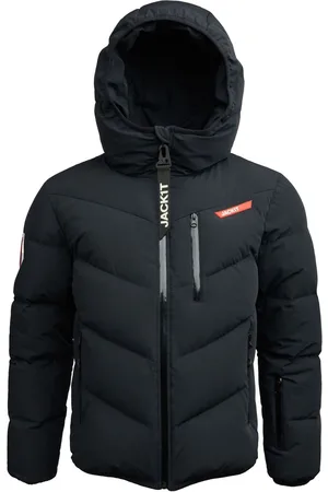 Jack1t Lock Hood Puffer Black JacketL