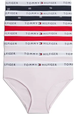 Tommy Hilfiger Roze Signature onmisbare bedrukte bikinibroekjes verpakking van 710-12 jr