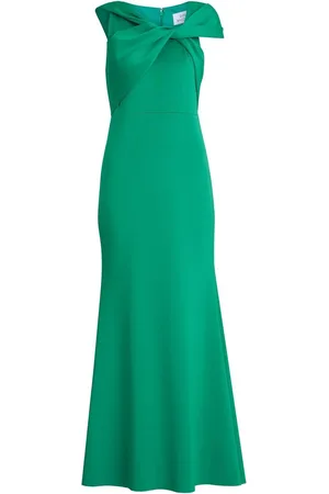 Gina Bacconi Green Willow Twist Knot Maxi Dress38
