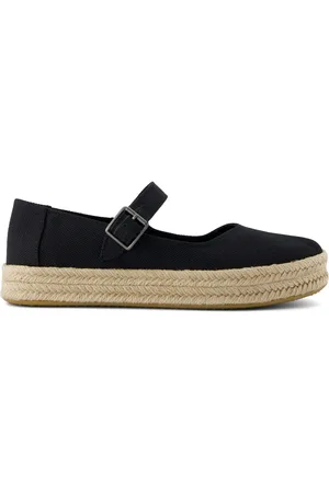 TOMS Carolina Mary Jane Canvas Black Shoeseu355