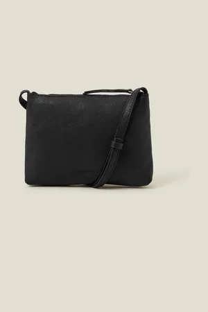 Accessorize Zip Detail Leather Cross-Body BagEén