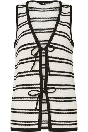 Long Tall Sally Stripe Tie Detail Waistcoat14-16 Lang