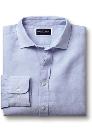 Charles Tyrwhitt Slim fit effen puur 100% linnen overhemdXL