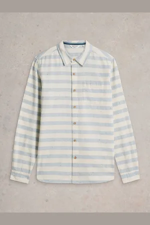 White Stuff Neppy Stripe Long Sleeve 100% Cotton ShirtS