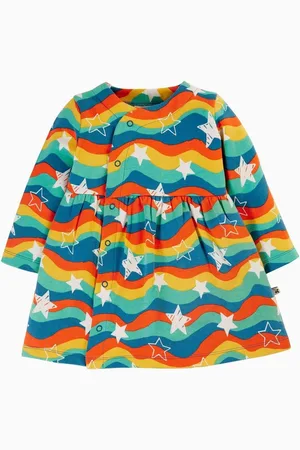 Frugi Blue Wavy Stars Kimono Dress9