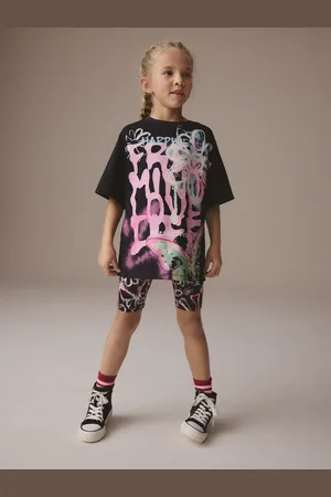 Next Set van T-shirt en fietsshort (3-16 jr)146152cm