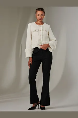 Jolie Moi Button Through Tweed JacketL