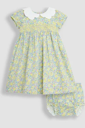 JoJo Maman Bébé Floral Broderie Collar Party Dress9298cm